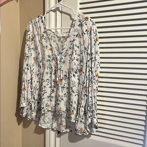 Lucky Brand Floral Long Sleeve Top